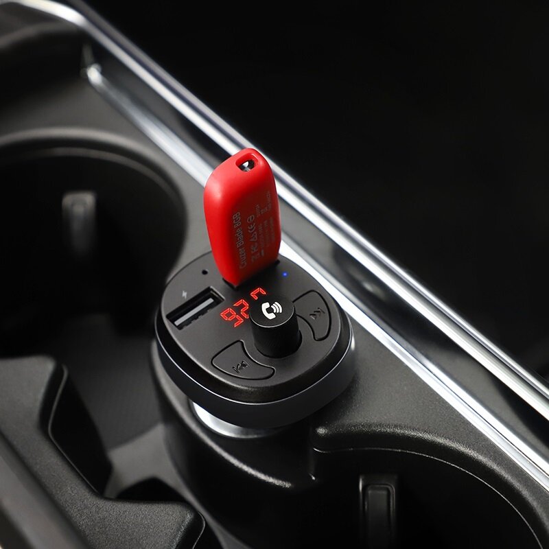 Incarcator auto cu modulator FM Hoco E41, negru