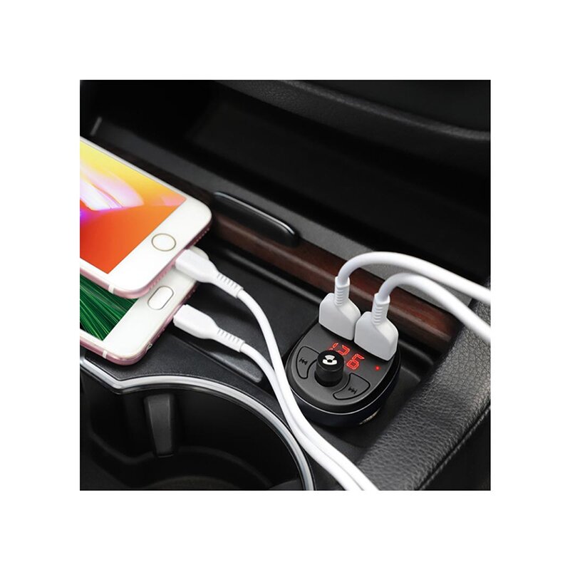 Incarcator auto cu modulator FM Hoco E41, negru