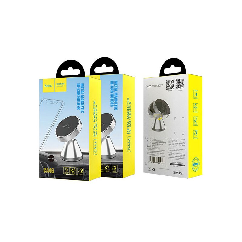 Suport telefon pentru masina magnetc Hoco CA46, argintiu