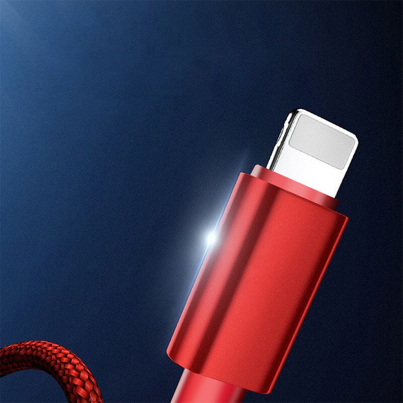 Cablu Incarcare Mobster 3in1, Lightning, Micro-USB, Type-C - USB-007A - Rosu