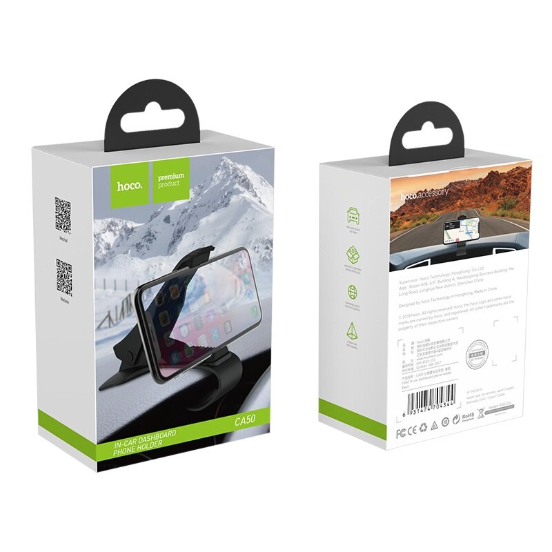 Suport auto cu prindere in spatele volanului Hoco CA50, negru