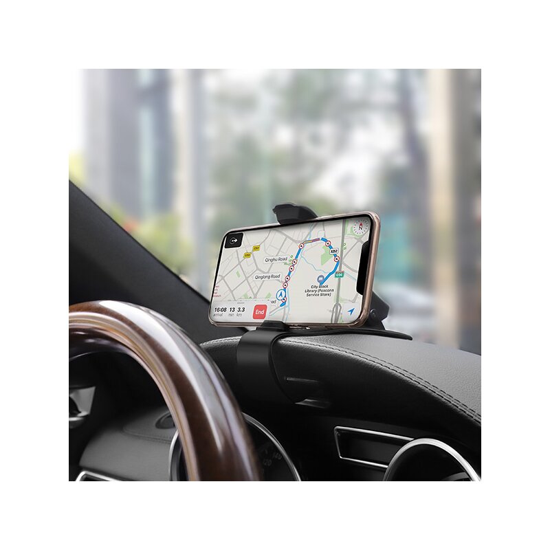 Suport auto cu prindere in spatele volanului Hoco CA50, negru