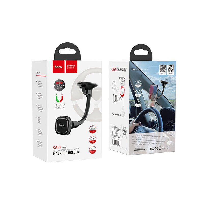 Suport auto universal magnetic pentru bord Hoco CA55, negru