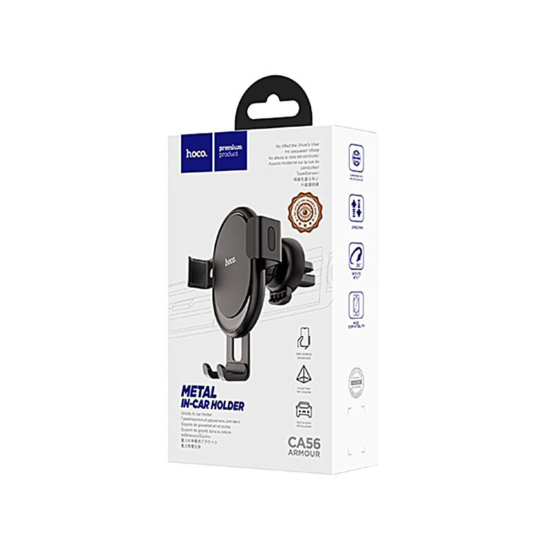 Suport auto pentru grila ventilatie Hoco CA56 Metal, negru