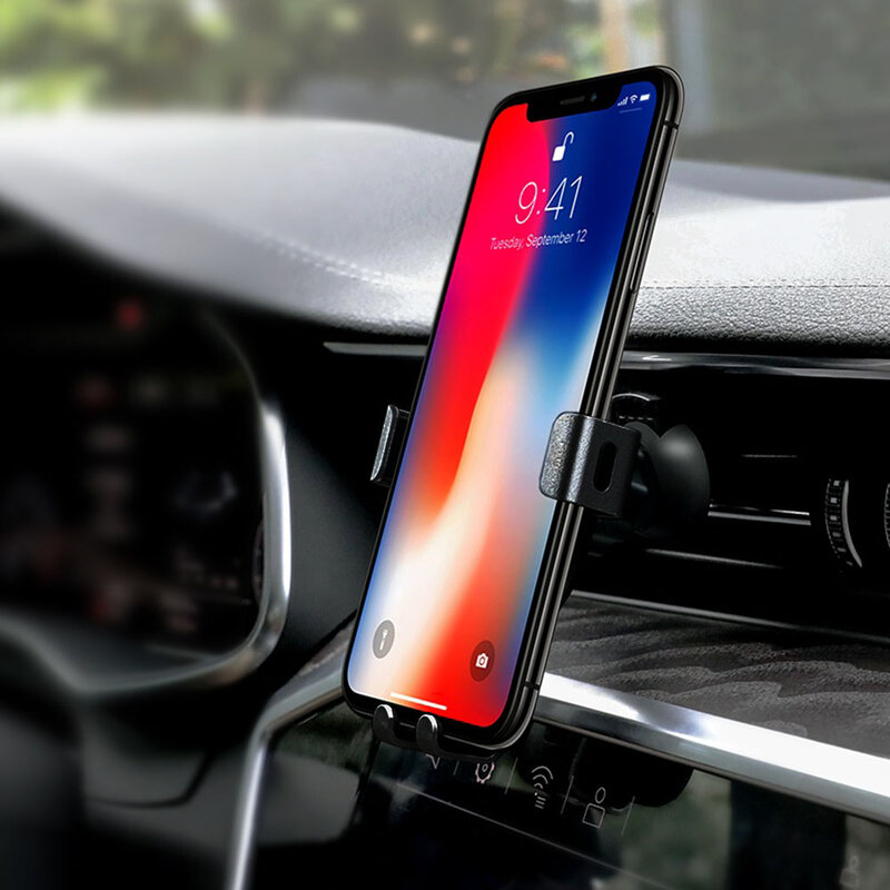 Suport auto pentru grila ventilatie Hoco CA56 Metal, argintiu