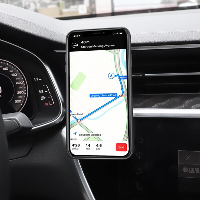 Suport auto magnetic pentru grila de ventilatie Hoco CA59, argintiu