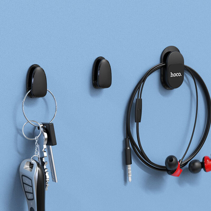 Suport Auto/Organizator Hoco PH19 Multi-function Magnetic Hook Universal Pentru Telefon/Chei/Cabluri - Black