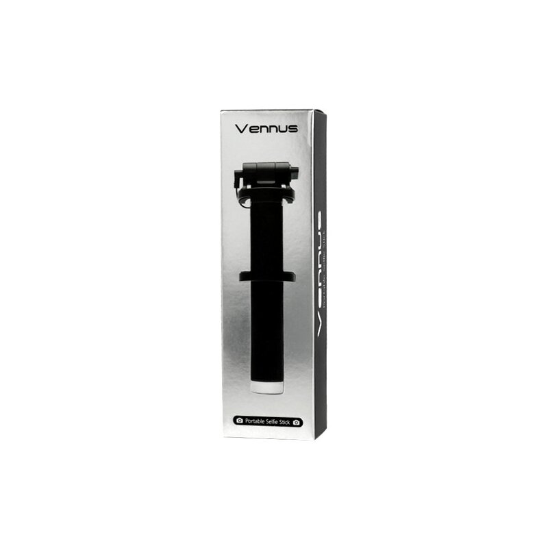 Suport Selfie Stick Vennus Cable Jack 3.5mm With Trigger - Black