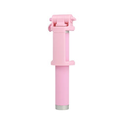 Suport Selfie Stick Vennus Cable Jack 3.5mm With Trigger - Pink