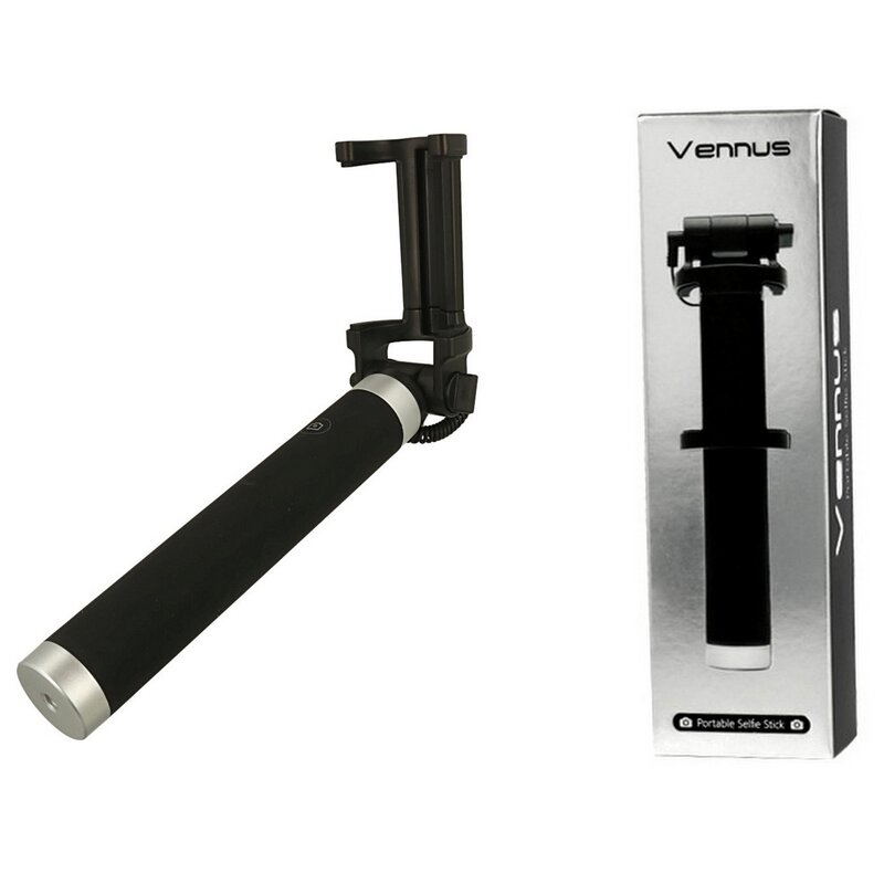 Suport Selfie Stick Vennus Cable Jack 3.5mm With Trigger - Grey