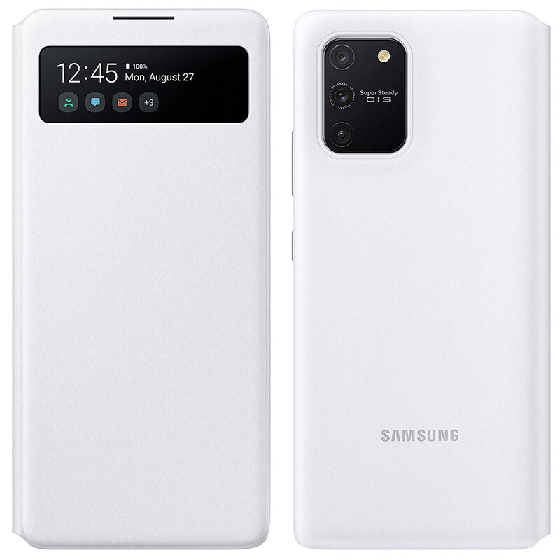 Husa Originala Samsung Galaxy S10 Lite S View Wallet Cover - Alb