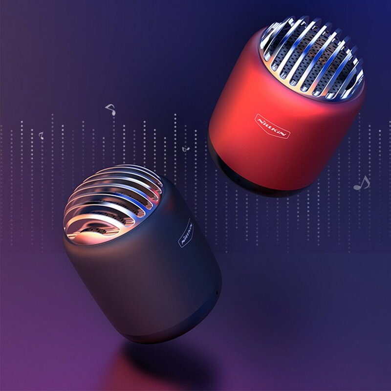 Boxa Portabila Nillkin Bullet Mini Aluminum TWS Bluetooth 4.2 Portable Wireless Built-in Mic 2W - Red