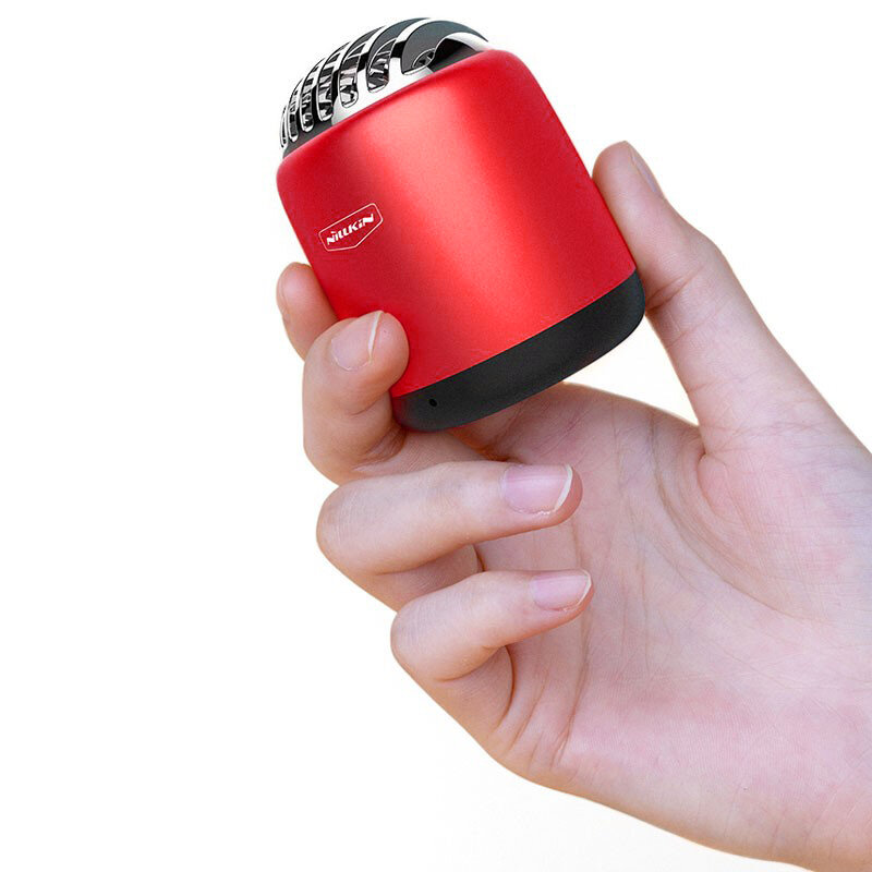 Boxa Portabila Nillkin Bullet Mini Aluminum TWS Bluetooth 4.2 Portable Wireless Built-in Mic 2W - Red