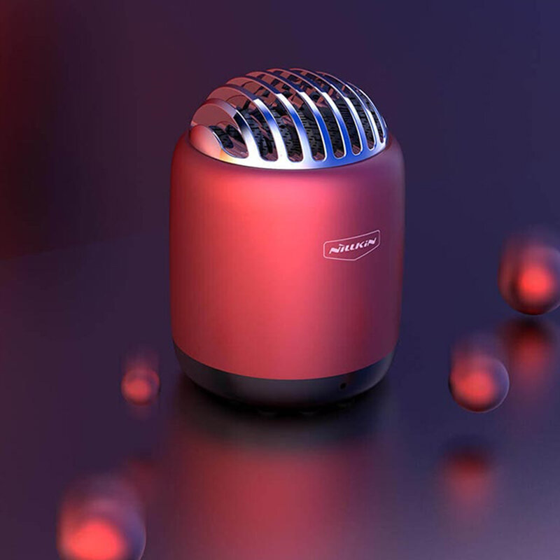 Boxa Portabila Nillkin Bullet Mini Aluminum TWS Bluetooth 4.2 Portable Wireless Built-in Mic 2W - Red
