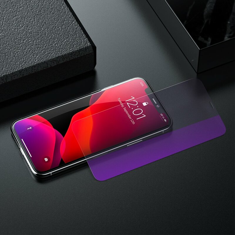 [Pachet 2x] Folie Sticla iPhone 11 Pro Max Baseus Anti-Bluelight - SGAPIPH65S-LF02 - Clear