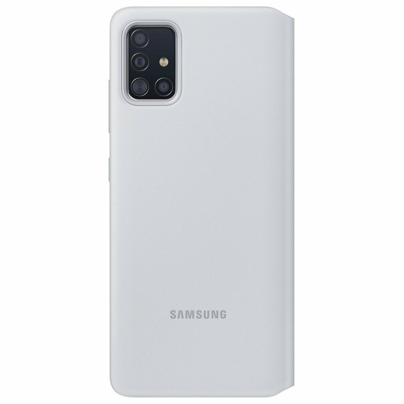 Husa Originala Samsung Galaxy A71 S View Wallet Cover - Alb