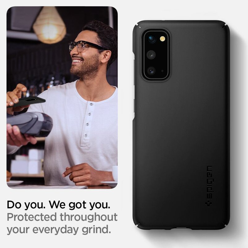 Husa Samsung Galaxy S20 Spigen Thin Fit - Black