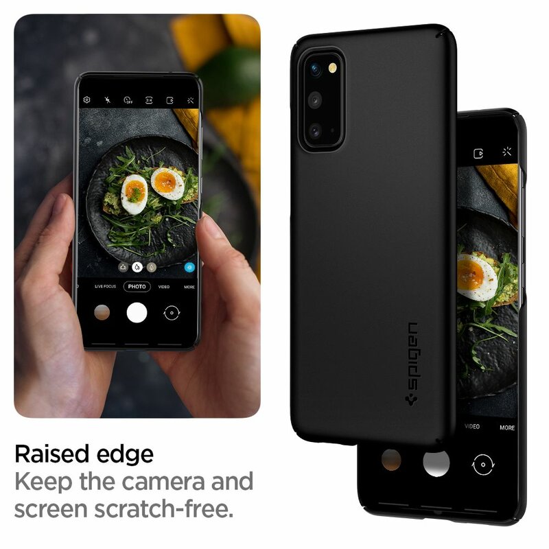 Husa Samsung Galaxy S20 Spigen Thin Fit - Black