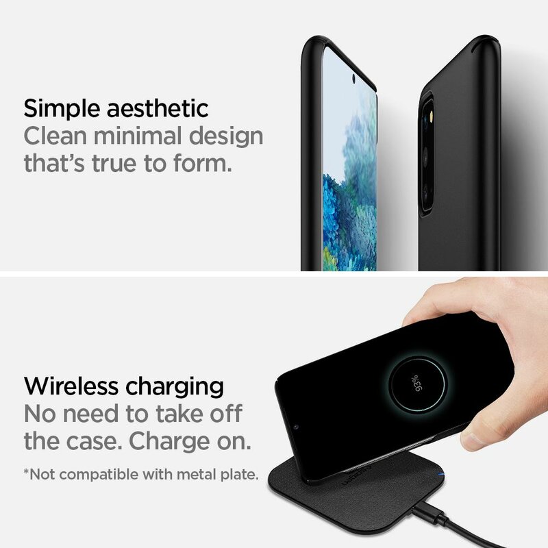 Husa Samsung Galaxy S20 Spigen Thin Fit - Black