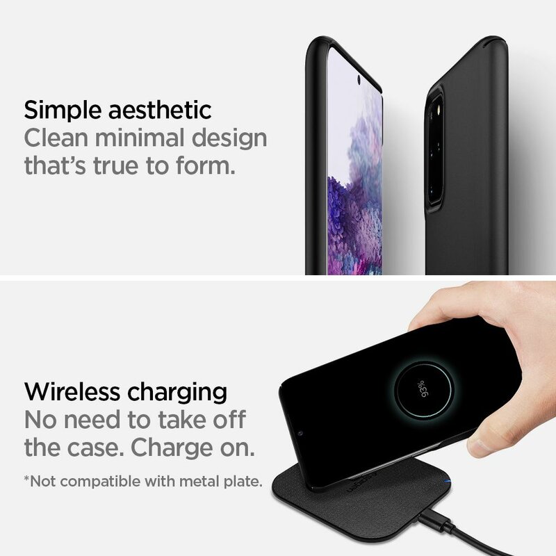 Husa Samsung Galaxy S20 Plus 5G Spigen Thin Fit - Black