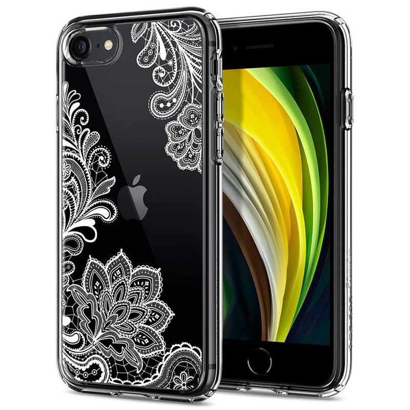 Husa iPhone SE 2, SE 2020 Spigen Ciel by Cyrill Cecile - White Mandala