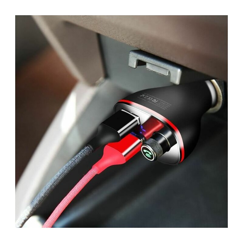 Incarcator Auto Cu Modulator FM Rock B300 Bluetooth MP3 Wireless Dual-USB - Black