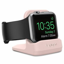 Suport Apple Watch 1/2/3/4/5 Spigen S350 Night Stand Pentru Birou - Pink Sand