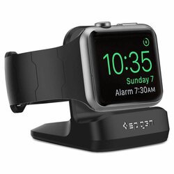 Suport Apple Watch 1/2/3/4/5 Spigen S350 Night Stand Pentru Birou - Black