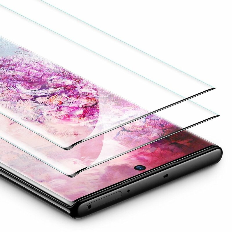 [Pachet 2x] Folie Sticla Samsung Galaxy Note 10 Plus ESR Full Coverage Tempered Glass Film 5KG 9H - Black