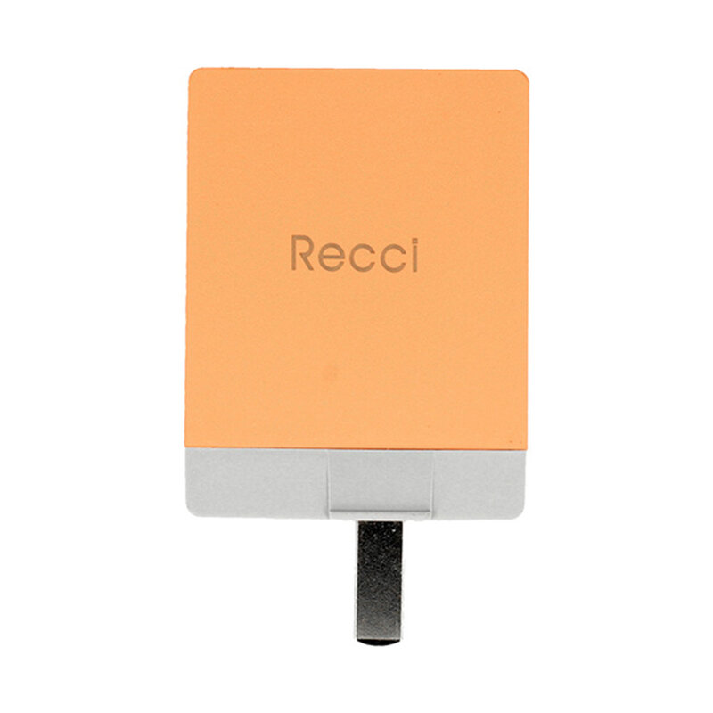 Incarcator Priza Recci Cube RUC5003 4x USB 2.1A CN/US Plug + EU Black Adapter - Orange