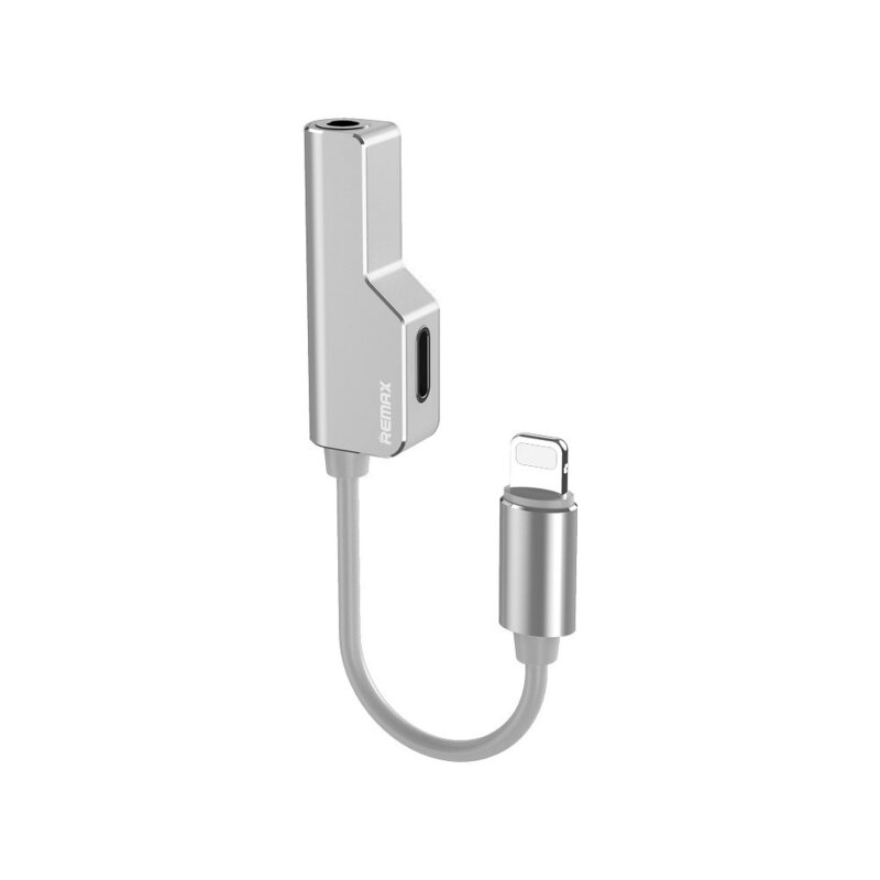 Convertor Audio Remax Enjoy Series Splitter Adapter Lightning to Lightning/AUX Jack 3,5mm - RL-LA02i 3.5Lt - White