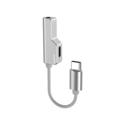 Convertor Audio Remax Enjoy Series Splitter Adapter Type-C to Type-C/AUX Jack 3,5mm - RL-LA02a - White