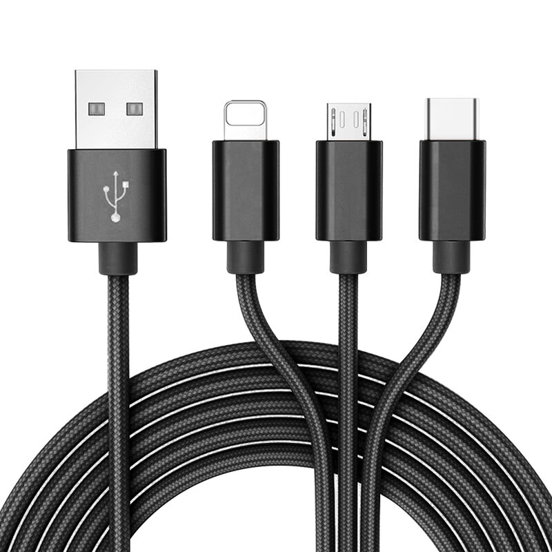 Incarcator Auto Mobster Qualcomm Quick Charge 3.0, Dual USB 5V/6A + Cablu 3in1, 1.2m - Negru