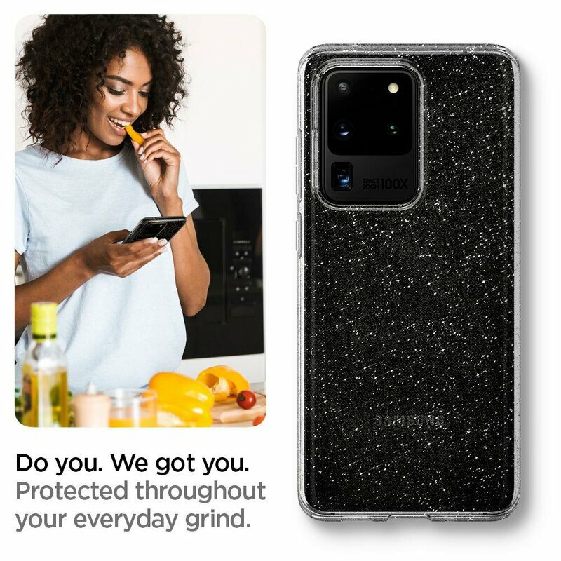 Husa Samsung Galaxy S20 Ultra 5G Spigen Liquid Crystal - Glitter - Crystal Quartz