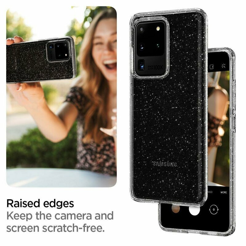 Husa Samsung Galaxy S20 Ultra 5G Spigen Liquid Crystal - Glitter - Crystal Quartz