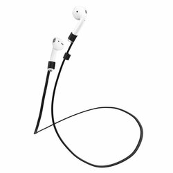 Snur Apple Airpods Spigen Strap Protective Din TPU Cu Clip De Prindere Pentru Gat Si Umeri - Black