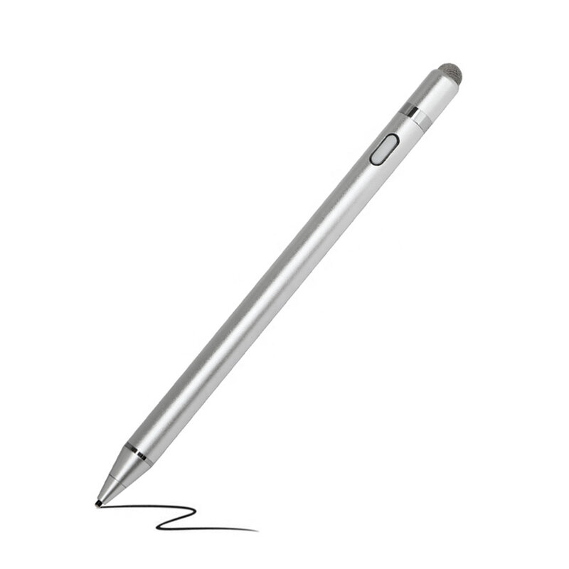 Stylus Pen Activ Superfine Nimb Smart Plus, 2in1, 140 mAh + Cablu incarcare - K811 - Argintiu