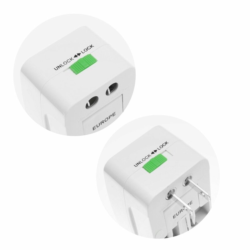 Adaptor Priza Universal For Travel Charger All-in-One International USA / EU / UK / AU Standard - White