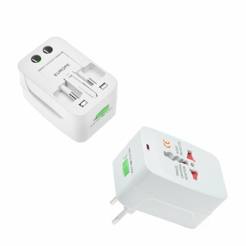 Adaptor Priza Universal For Travel Charger All-in-One International USA / EU / UK / AU Standard - White