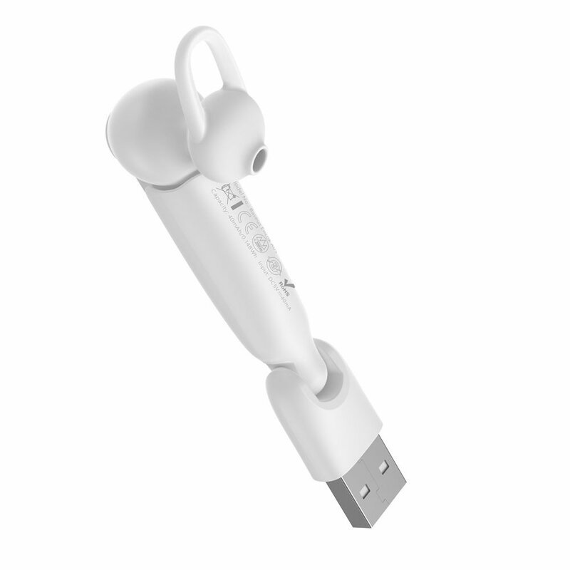 Casca Bluetooth Baseus A05 Wireless Earphone Headset BT V5.0 + USB Docking Station - NGA05-02 - White