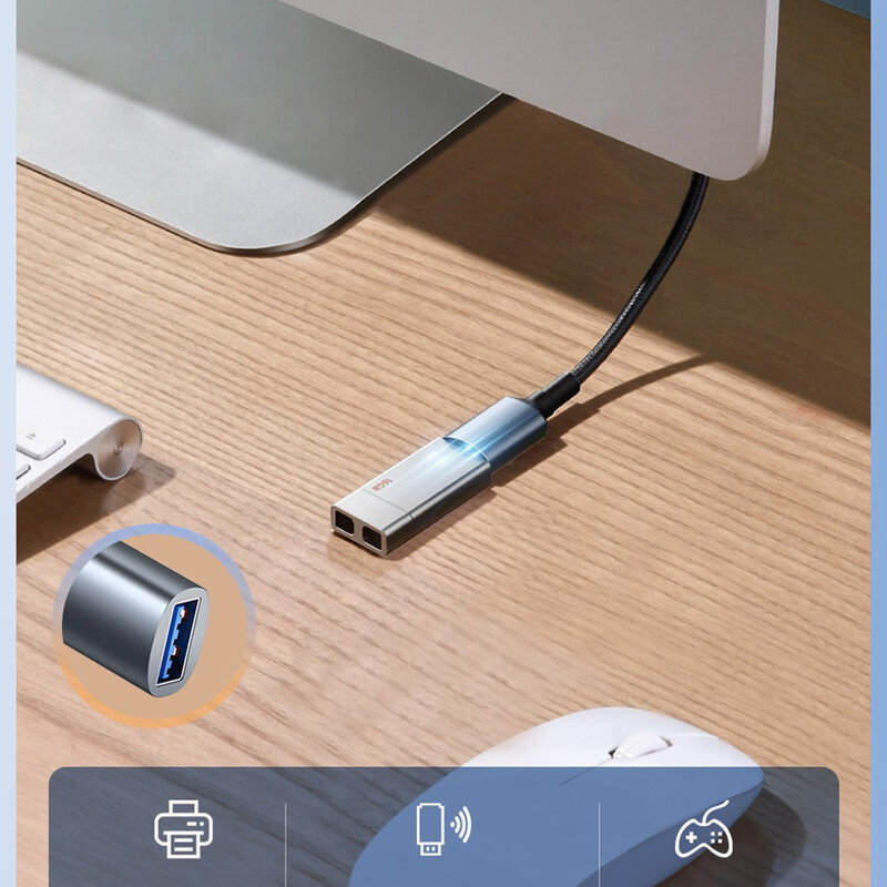 Cablu De Date Baseus Cafule Durable Nylon Extension USB 3.0(male)/USB 3.0(female) 2A 1m - CADKLF-B0G - Gray