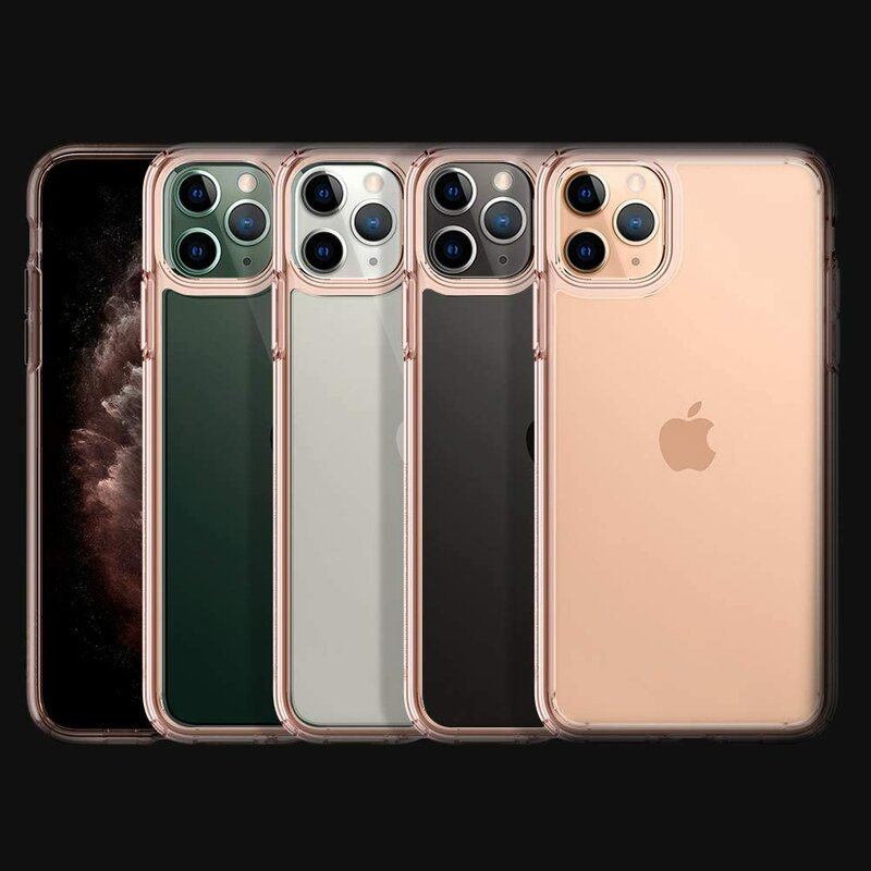 Bumper iPhone 11 Pro Max Spigen Liquid Crystal Rose Quartz