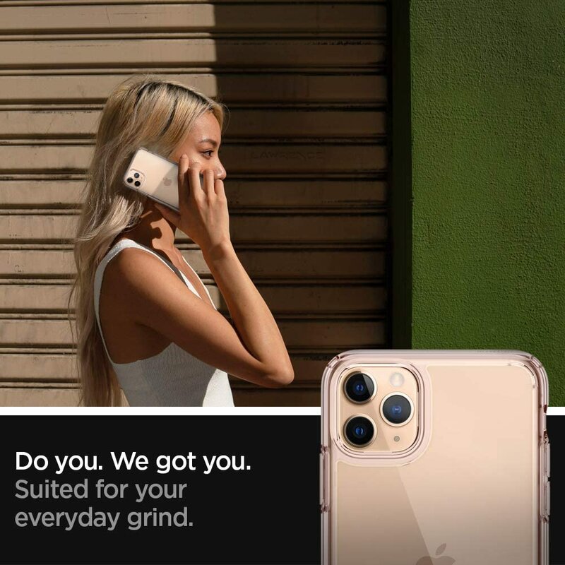 Bumper iPhone 11 Pro Max Spigen Liquid Crystal Rose Quartz