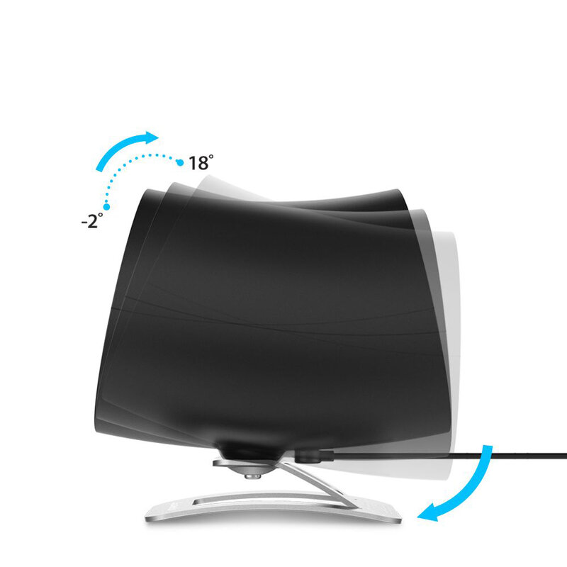 Ventilator Birou Spigen Tquens H911 USB Touch Desk Fan Aluminum Touch Control Universal - Black