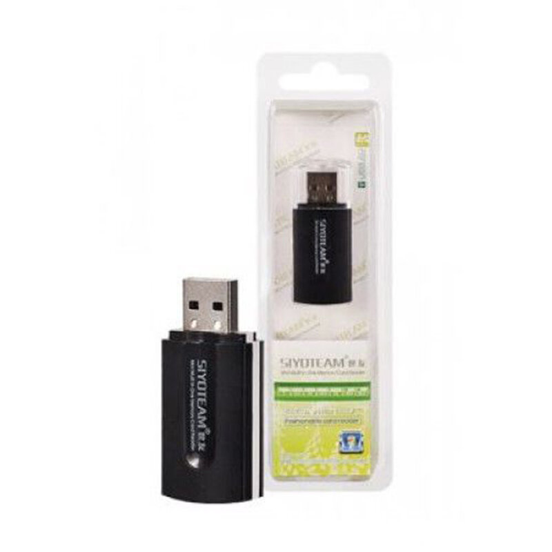 Card Reader Siyoteam SY-596 Universal 4 in 1 USB 2.0 All in One Support TF/SD/MMC/MS/M2/CF - Black