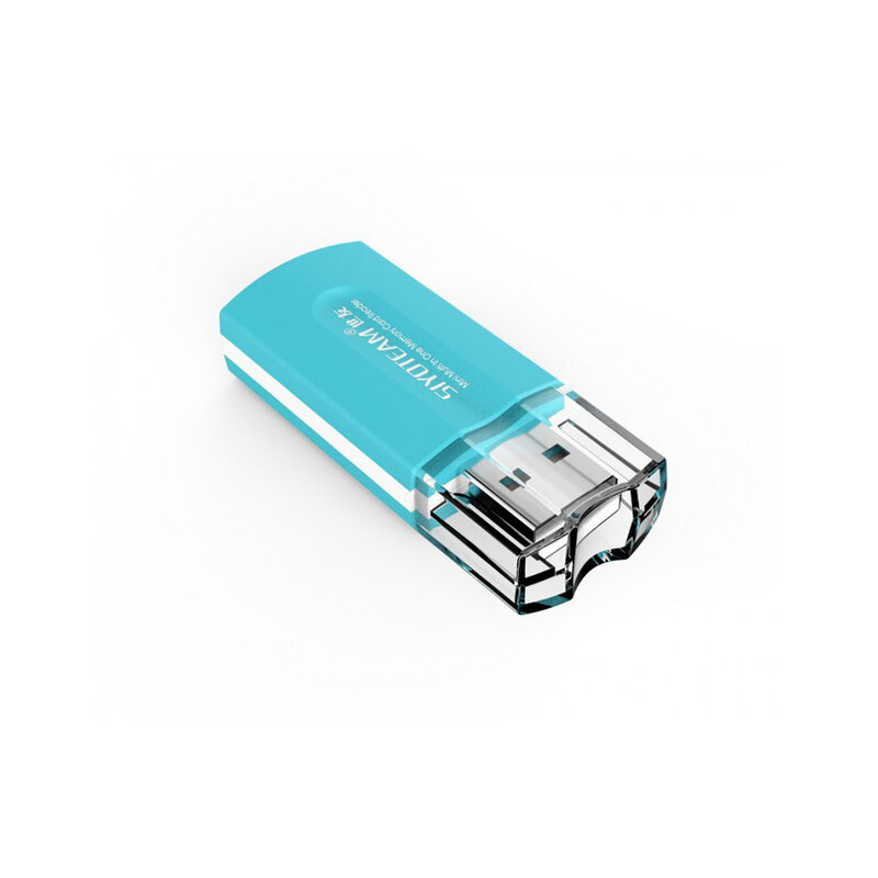 Card Reader Siyoteam SY-596 Universal 4 in 1 USB 2.0 All in One Support TF/SD/MMC/MS/M2/CF - Black