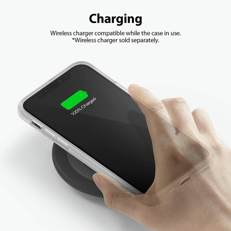 Husa iPhone 11 Ringke Fusion Matte, alb frost