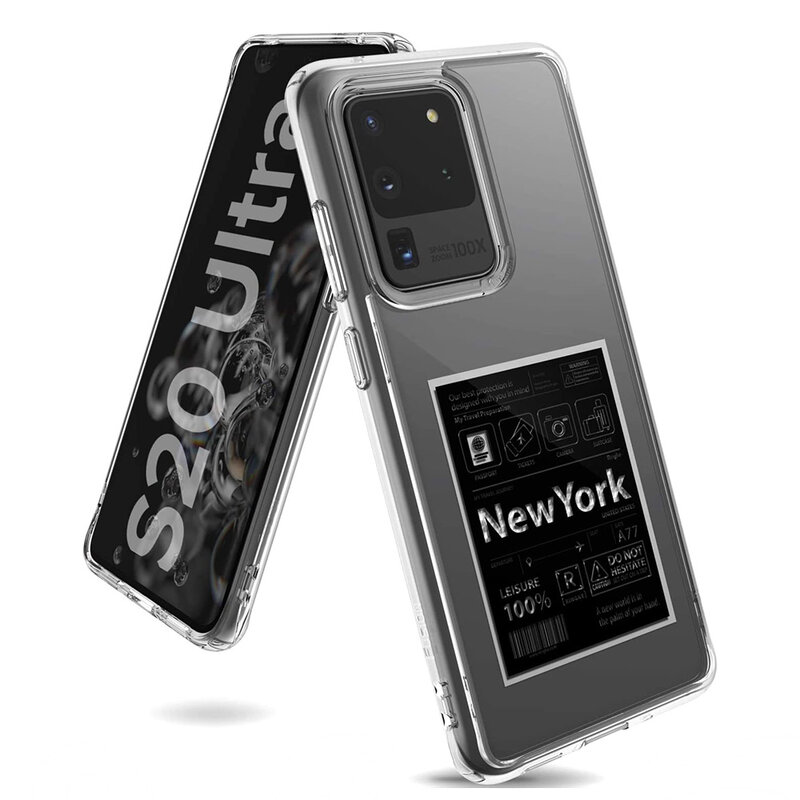Husa Samsung Galaxy S20 Ultra Ringke Fusion Design - New York: Label