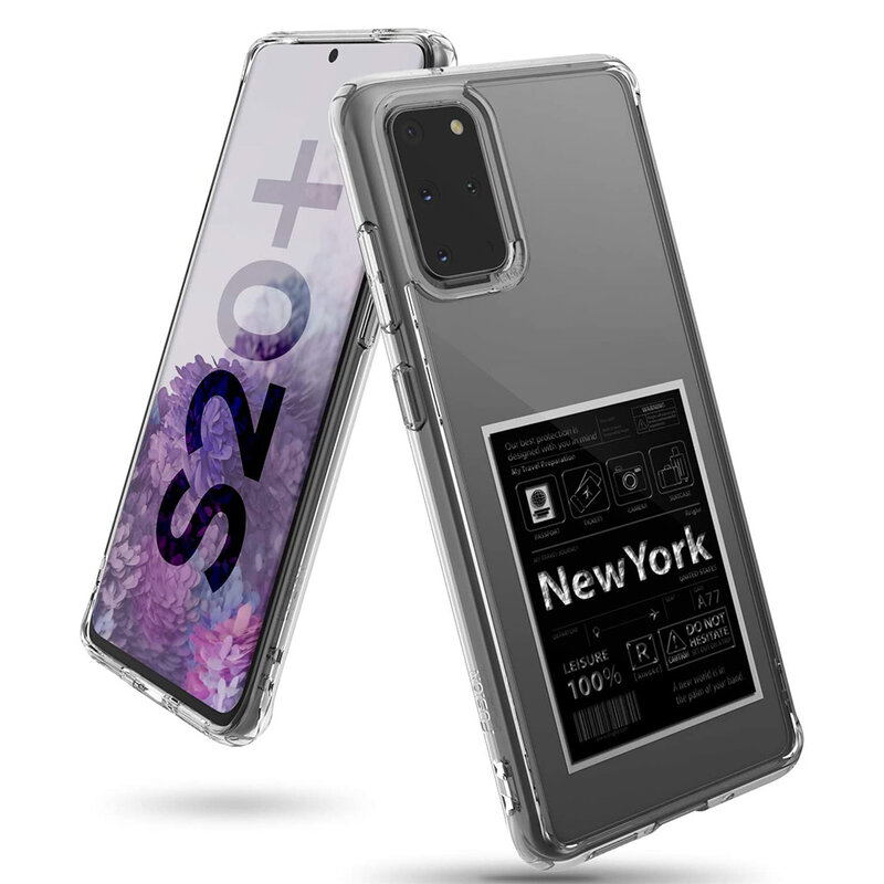 Husa Samsung Galaxy S20 Plus Ringke Fusion Design, New York: Label