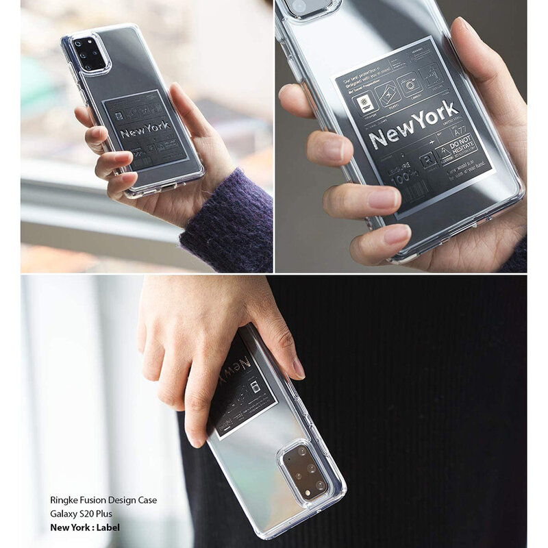 Husa Samsung Galaxy S20 Plus 5G Ringke Fusion Design, New York: Label